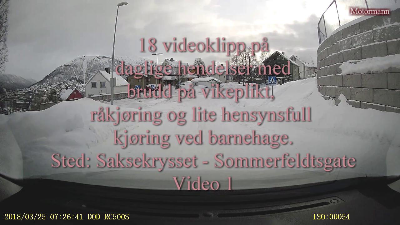 18 videoklipp med brudd på vikeplikt i saksekrysset