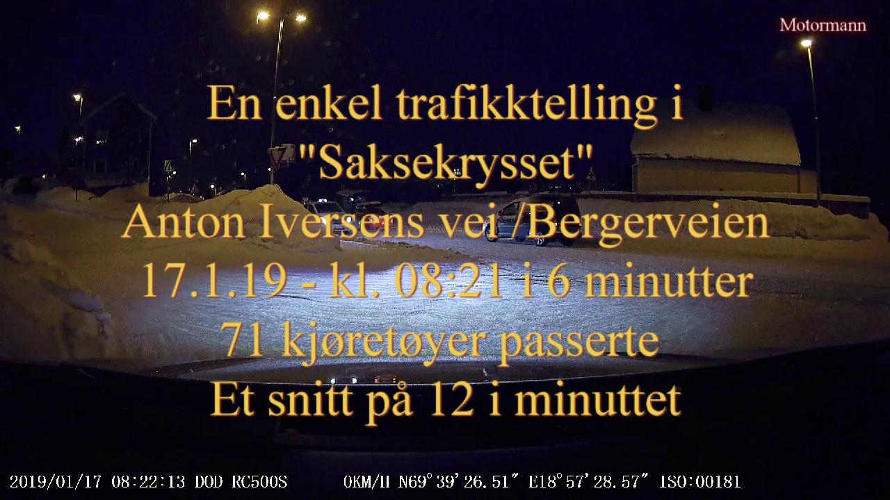 Enkel trafikktelling i Saksekrysset